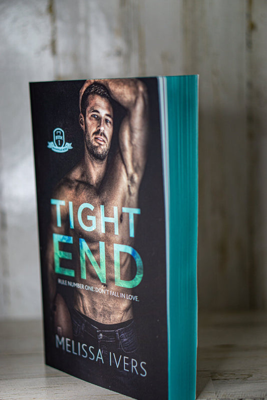 Tight End Man Paperback with Teal Sprayed Edges