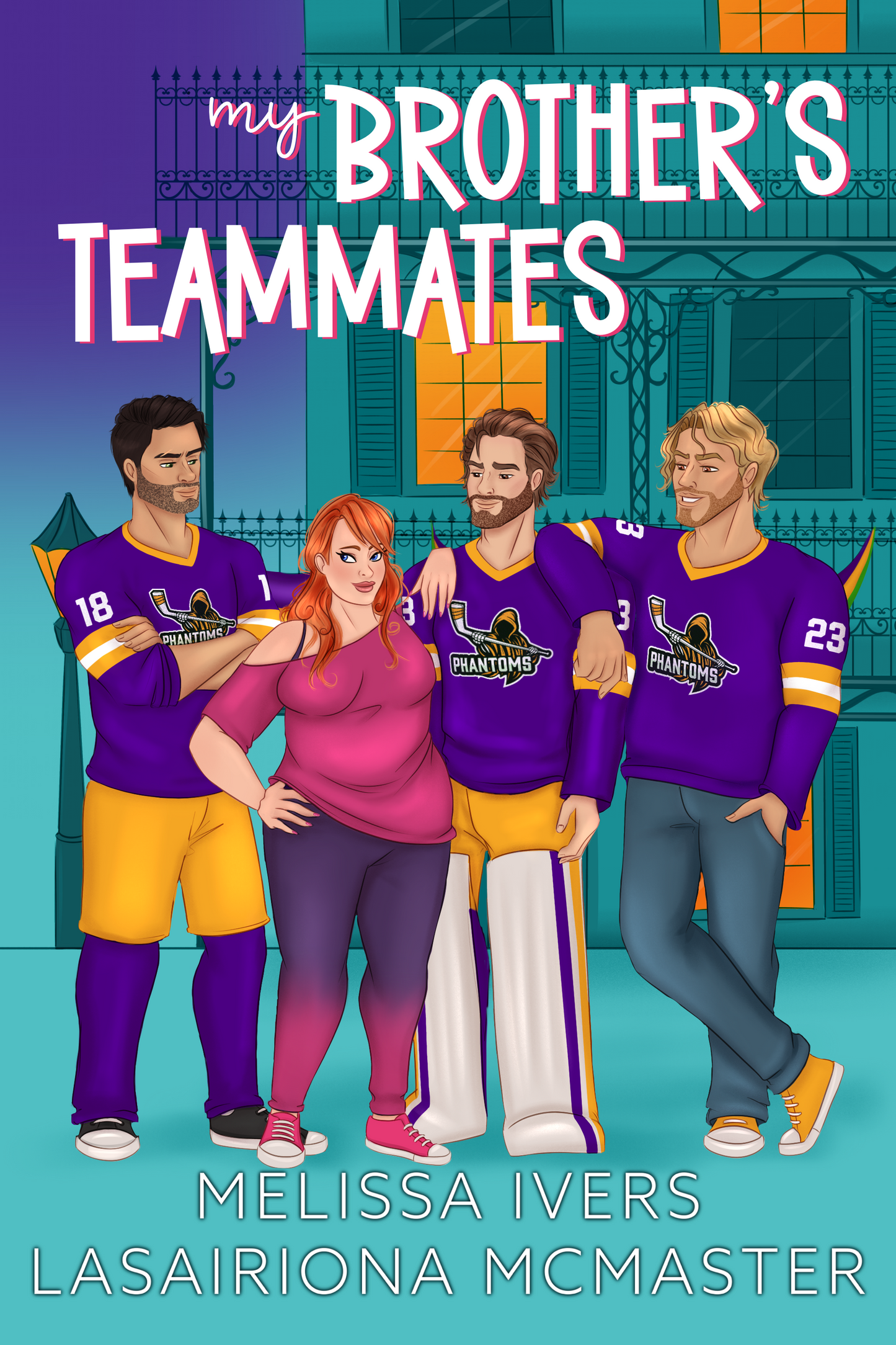 My Brother's Teammates with Teal and Purple Sprayed Edges