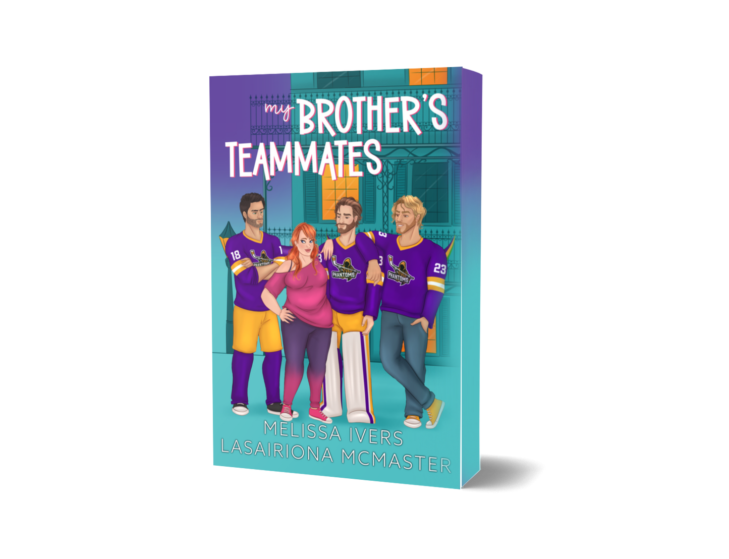 My Brother's Teammates with Teal and Purple Sprayed Edges